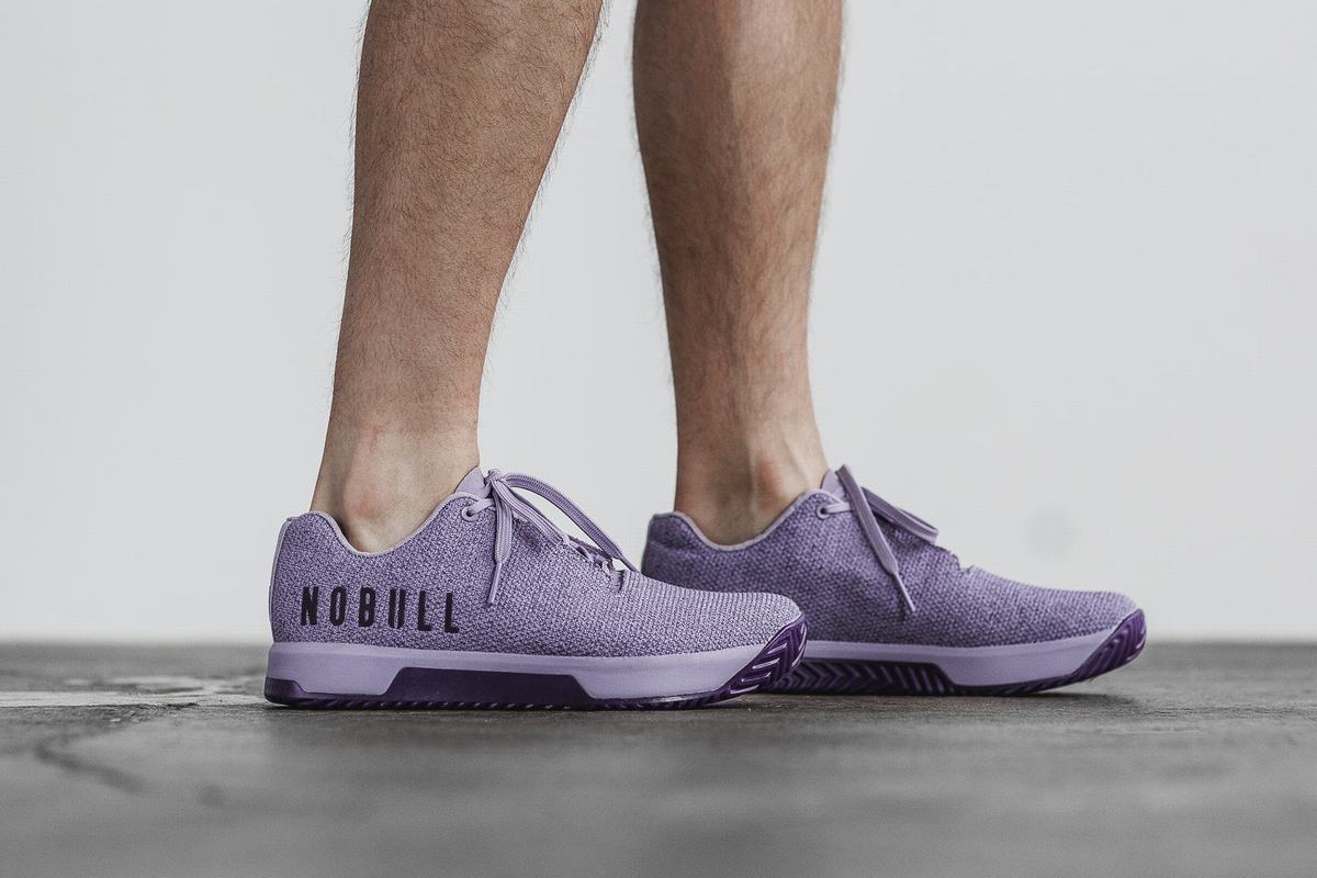 Nobull Superfabric Men's Trainers Lavender | Australia (NO8506)